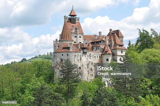 Draculas Bran Castle In Spring Season Stock Photo - Download Image Now - Bran Castle, Count Dracula, Romania