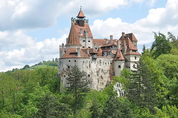 Dracula's Bran Castle in spring season .