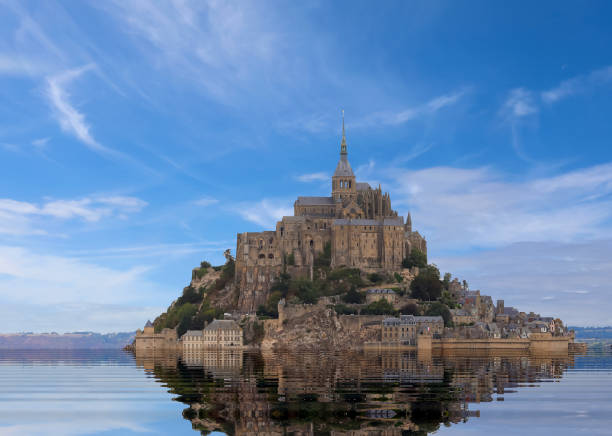 istock abbey located on the tidal island in Normandy 1468235116