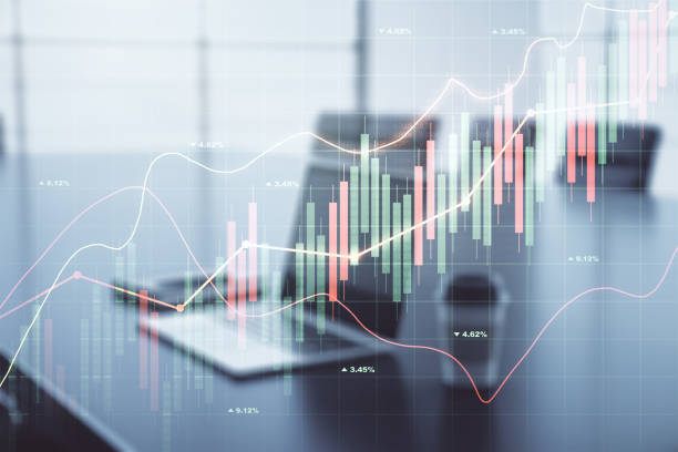 istock Multi exposure of abstract financial diagram on computer background, banking and accounting concept 1468235136