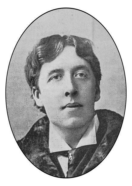 Antique photo: Oscar Wilde Antique photo: Oscar Wilde oscar wilde stock illustrations