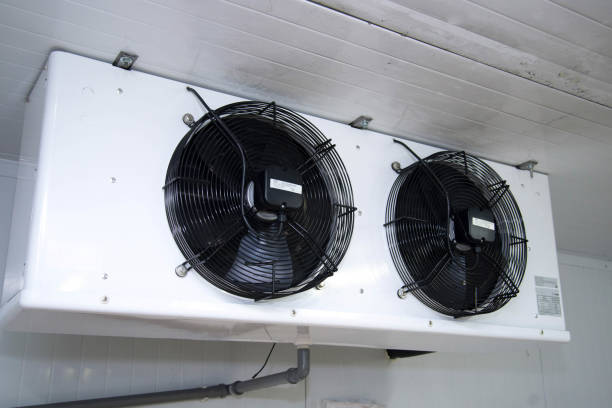 istock Warehouse freezer, refrigeration unit on the wall 1468237369