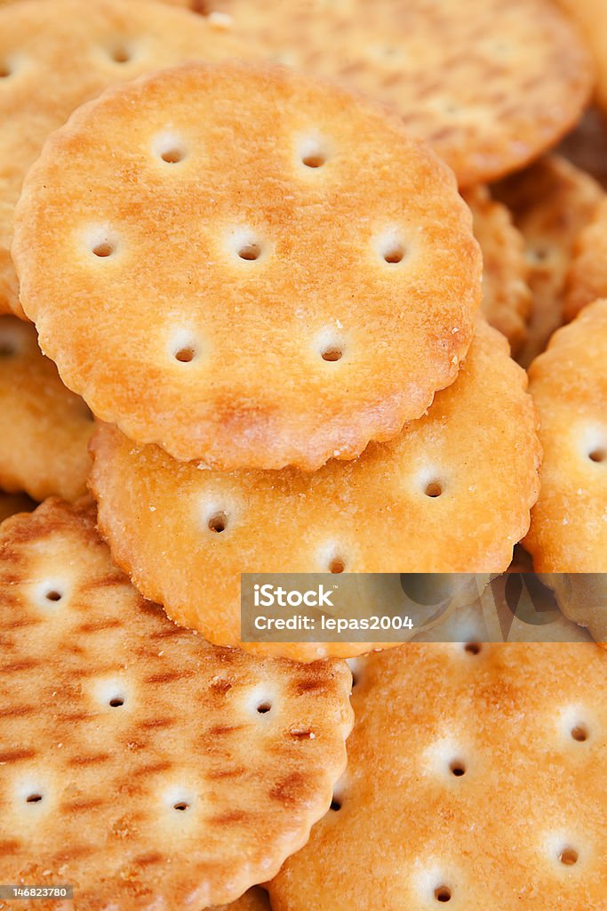 Round salted cookie Round salted baked cookie closeup view Backgrounds Stock Photo