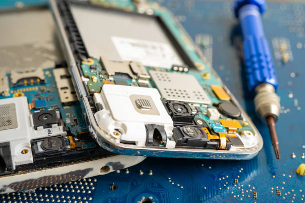 istock Repairing and upgrade mobile phone, electronic, computer hardware and technology concept. 1468238058