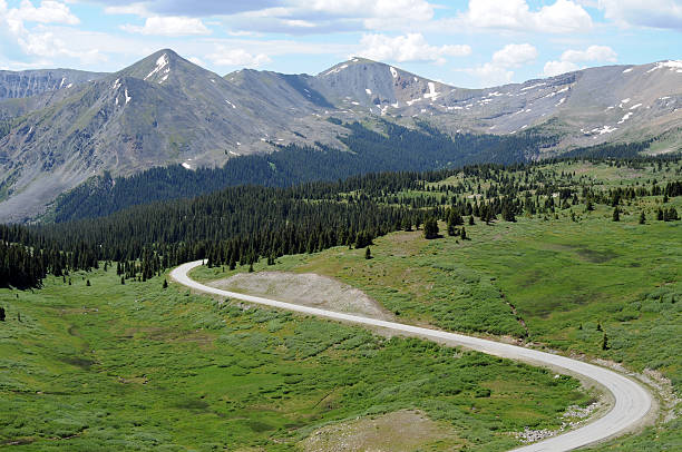 mountain road - continental divide trail stock-fotos und bilder