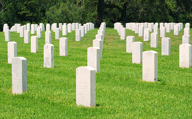 Florida National Cemetery Graves Grave sites at Florida National Cemetery national cemetery stock pictures, royalty-free photos & images
