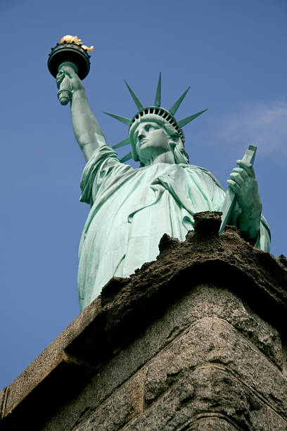 At The Base Of Lady Liberty stock photo