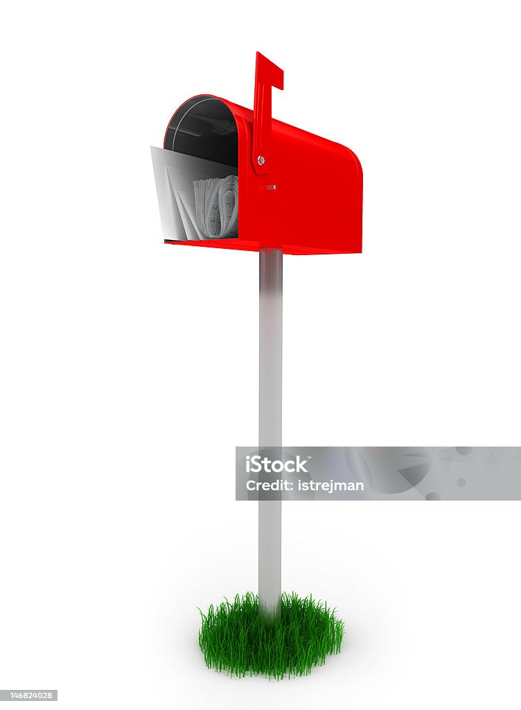 Standardowe czerwony skrzynki pocztowej z poczty - Zbiór zdjęć royalty-free (Bez ludzi)