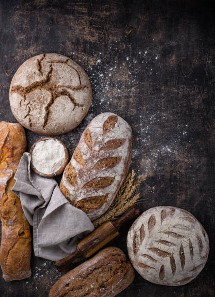 istock Fresh homemade bread with a crispy crust 1468241195
