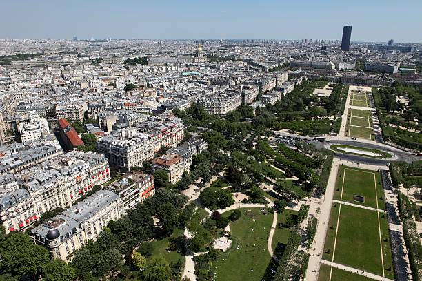 istock Aerial, wide angle view of Paris 146824136