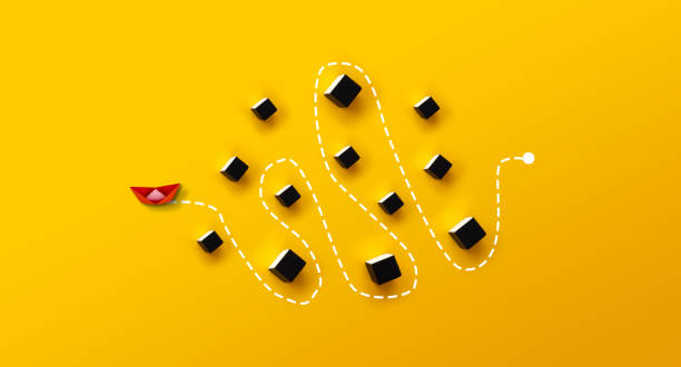 istock a paper boat that passes through obstacles and advances to its goal 1468243635