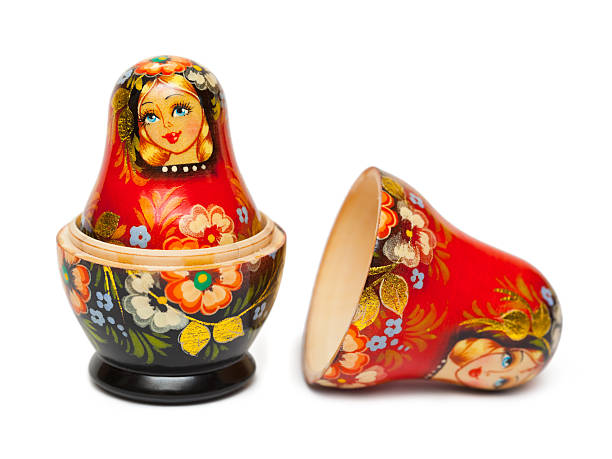 russischer toy matrioska - russian nesting doll gender symbol human gender russian culture stock-fotos und bilder