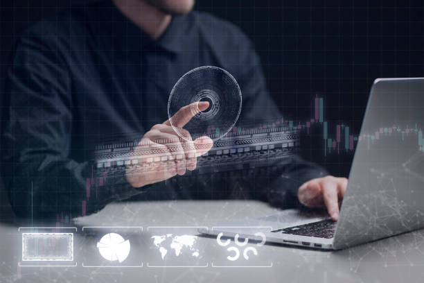 istock a person working using laptop in the night, overworking concept 1468249998