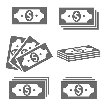 Cash Icon in trendy flat style isolated on white background. Money symbol for your web site design, logo, app, UI. Vector illustration, EPS10.