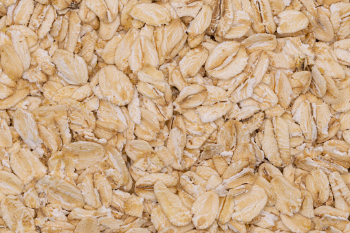 Close-up picture of oatmeals background texture
