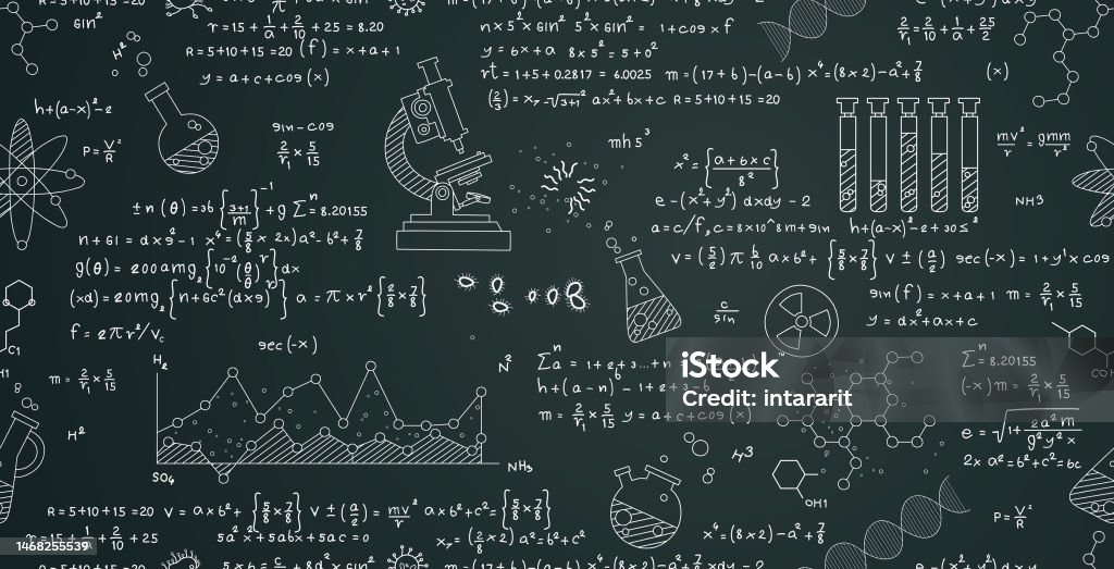 Science Formulas Text Chemical Science Formulas Stock Illustration - Download Image Now ...
