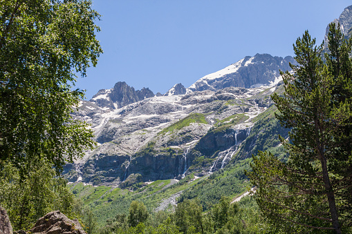 Sofia waterfalls, Arkhyz, Karachay-Cherkessia landscape. Russia