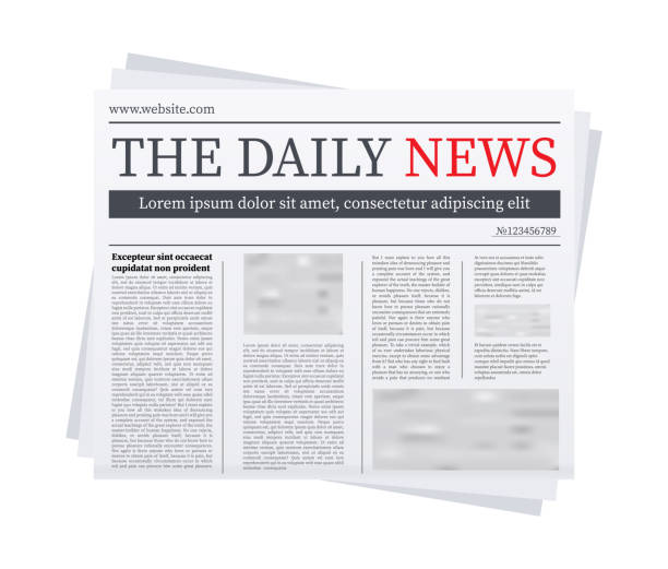 istock Vector mock up of a blank daily newspaper. Fully editable whole newspaper in clipping mask. Vector stock illustration 1468256685