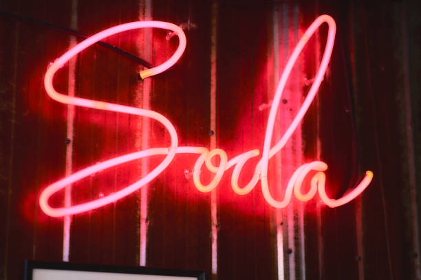 istock Pink Soda Neon Sign 1468259983