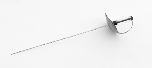 fencing epee isolated on white background