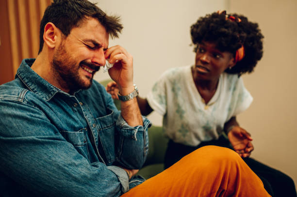 istock Diverse couple on a therapy session in a psychologist office 1468261951
