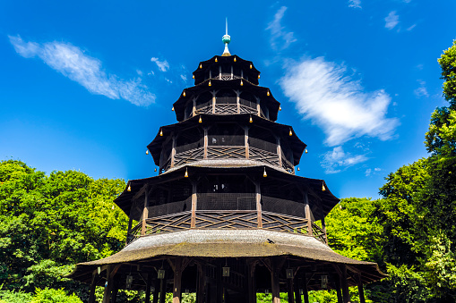 Chinese bell tower in Munich