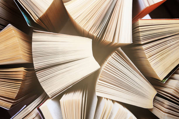 istock Collection of different books as background, above view 1468273321