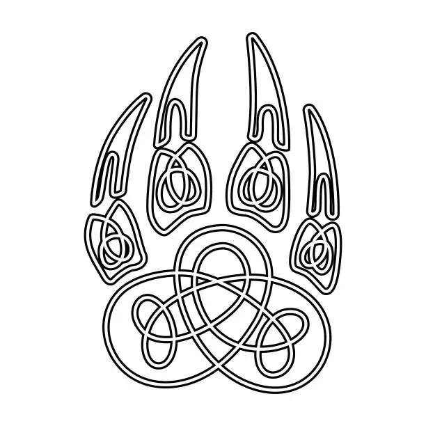 Vector illustration of Bear footprint symbol