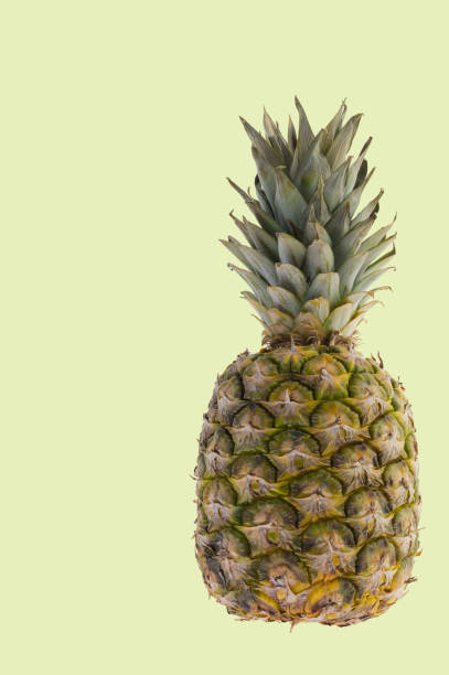 istock Close up view of ananas isolated on yellow background. 1468279770