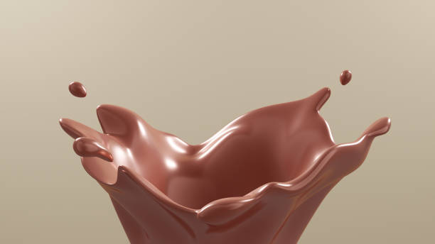 istock Splash of chocolate or Cocoa. 3d illustration. 1468281332