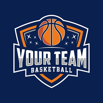Basketball sport icon. Basketball club emblem, design template