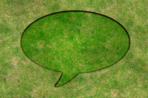 Grass Speech Bubble Symbol Shape