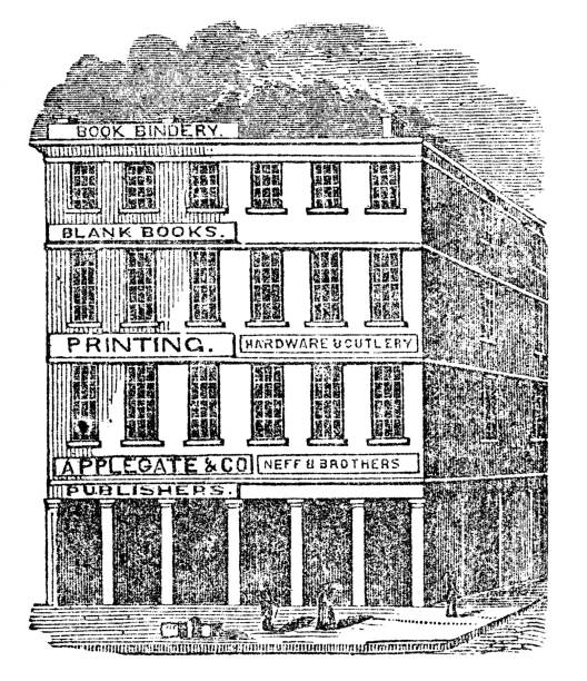istock Applegate & Company Publishing Building in Cincinnati, United States - 19th Century 1468289542