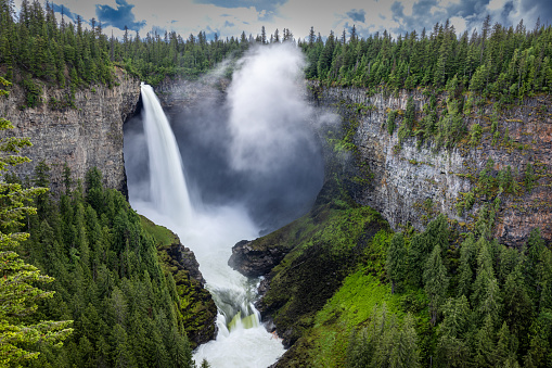 Helmcken Falls Waterfall in Wells Gray Provincial Park in British Columbia, Canada