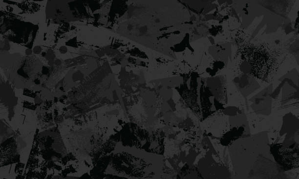 ilustrações, clipart, desenhos animados e ícones de sem costura camuflada preto grunge texturas papel de parede fundo - backgrounds dirty dark abstract