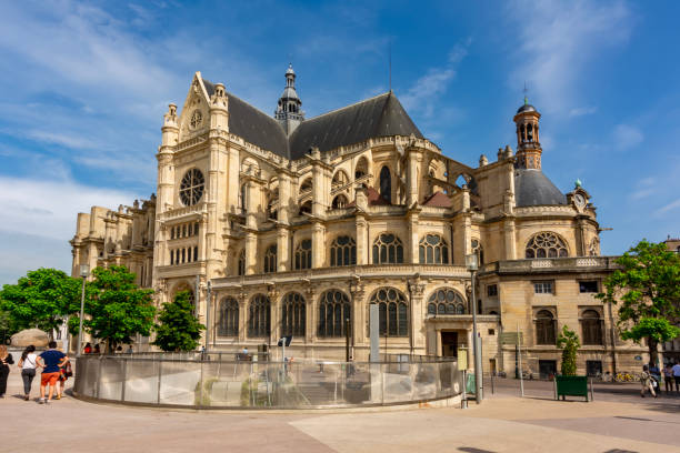 kościół saint-eustache w paryżu, francja - église saint eustache zdjęcia i obrazy z banku zdjęć