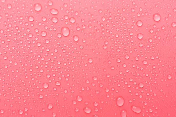 istock Water drops on color background, top view 1468298552