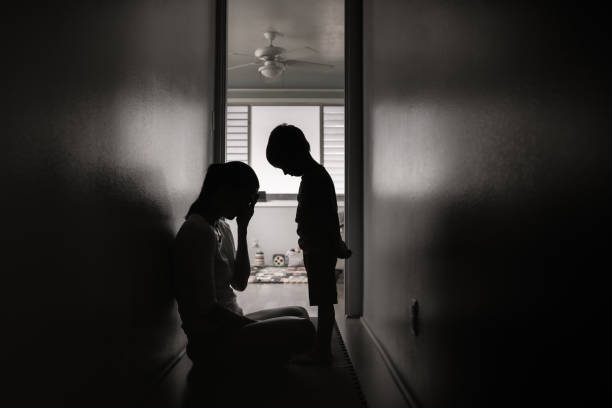 istock Sad mother and child feeling lonely 1468299084
