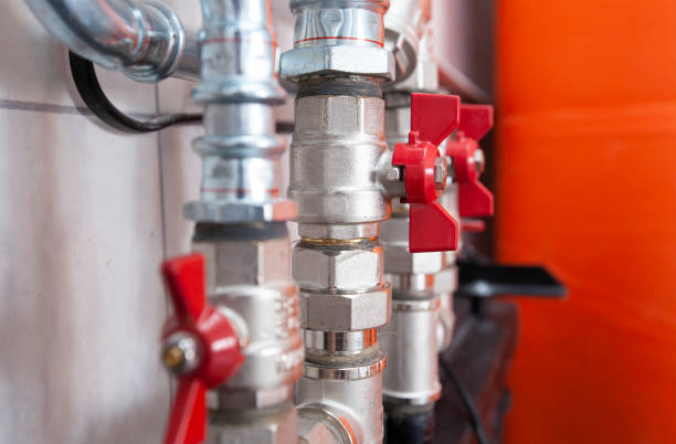 istock Close Up view of the different equipment in the boiler room 1468300607