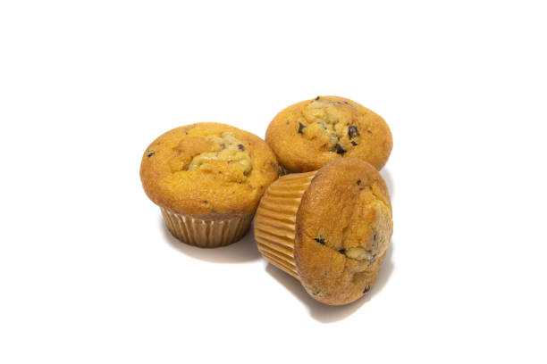 istock Muffins with chocolate flecks isolated on a white background. 1468301847
