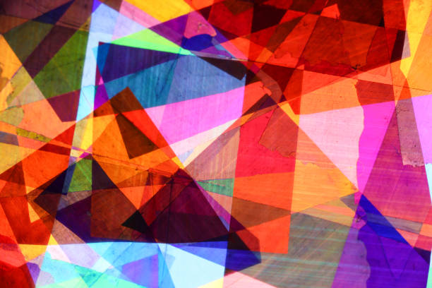 Stained glass style colorful pattern fills in a whole screen.