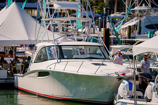 Peaceful morning at Miami Beach marina.