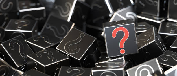 Red and black question mark background, FAQ Concept stock photo