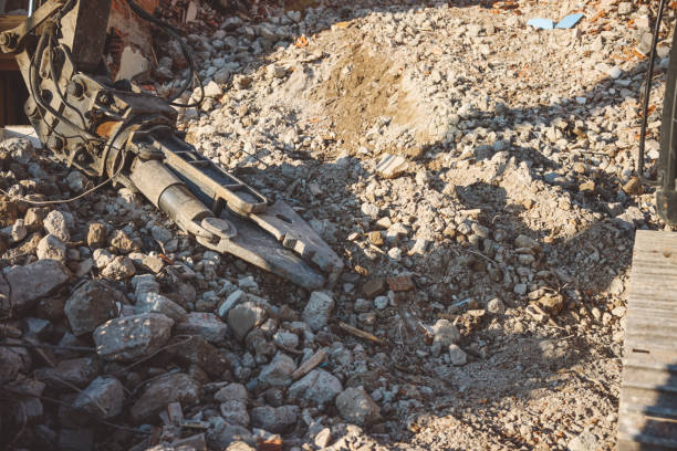 Building demolition rubble