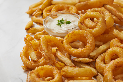 Frings - French Fries and Onion Rings with Creamy Ranch Dip