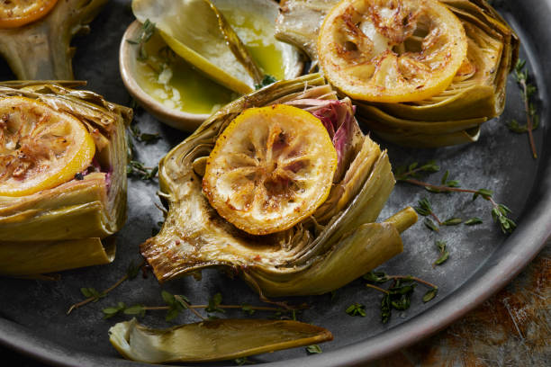 istock Roasted Artichokes with Garlic Butter Dip 1468320407