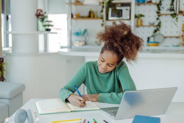 istock Female teenager studding at home 1468338946