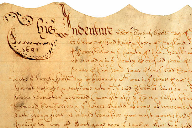 istock Antique English Indenture. 146834279