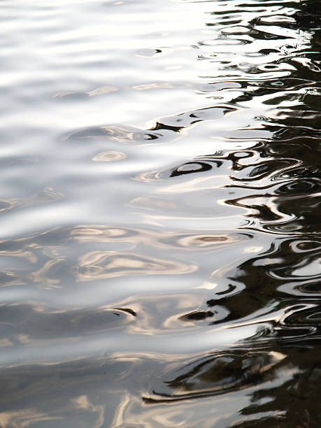 ripple patterns on lake stock photo