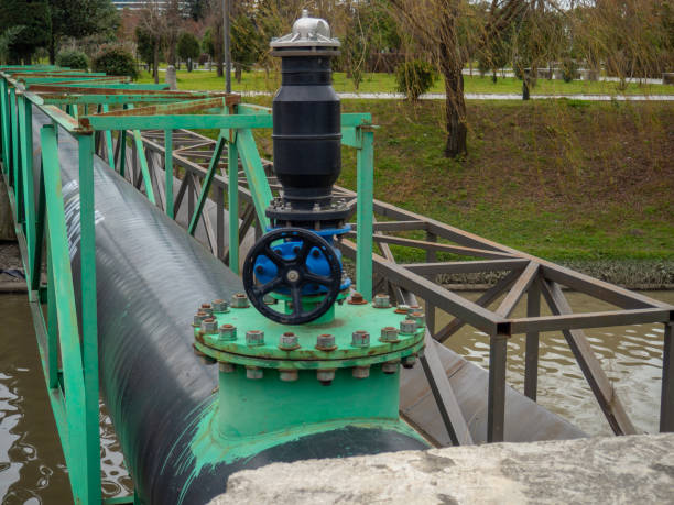 istock A valve on a large black pipe. Oil pipeline on the bridge. 1468344310